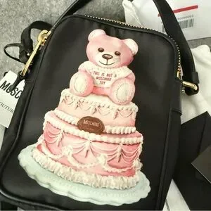 Moschino | Bags | Nwt Moschino Cake Bear Logo Print Double  display picture 3